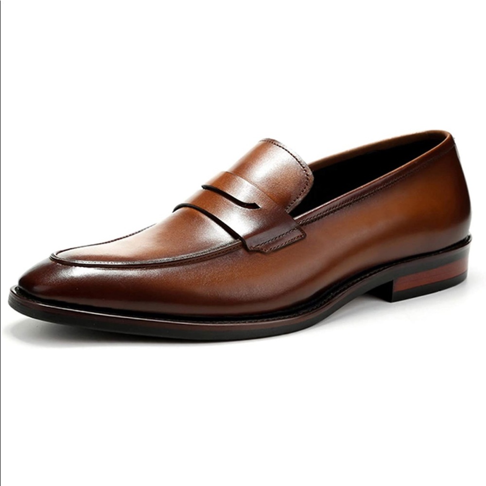 NIB Men’s Los Chomo Brown Leather Penny Loafer